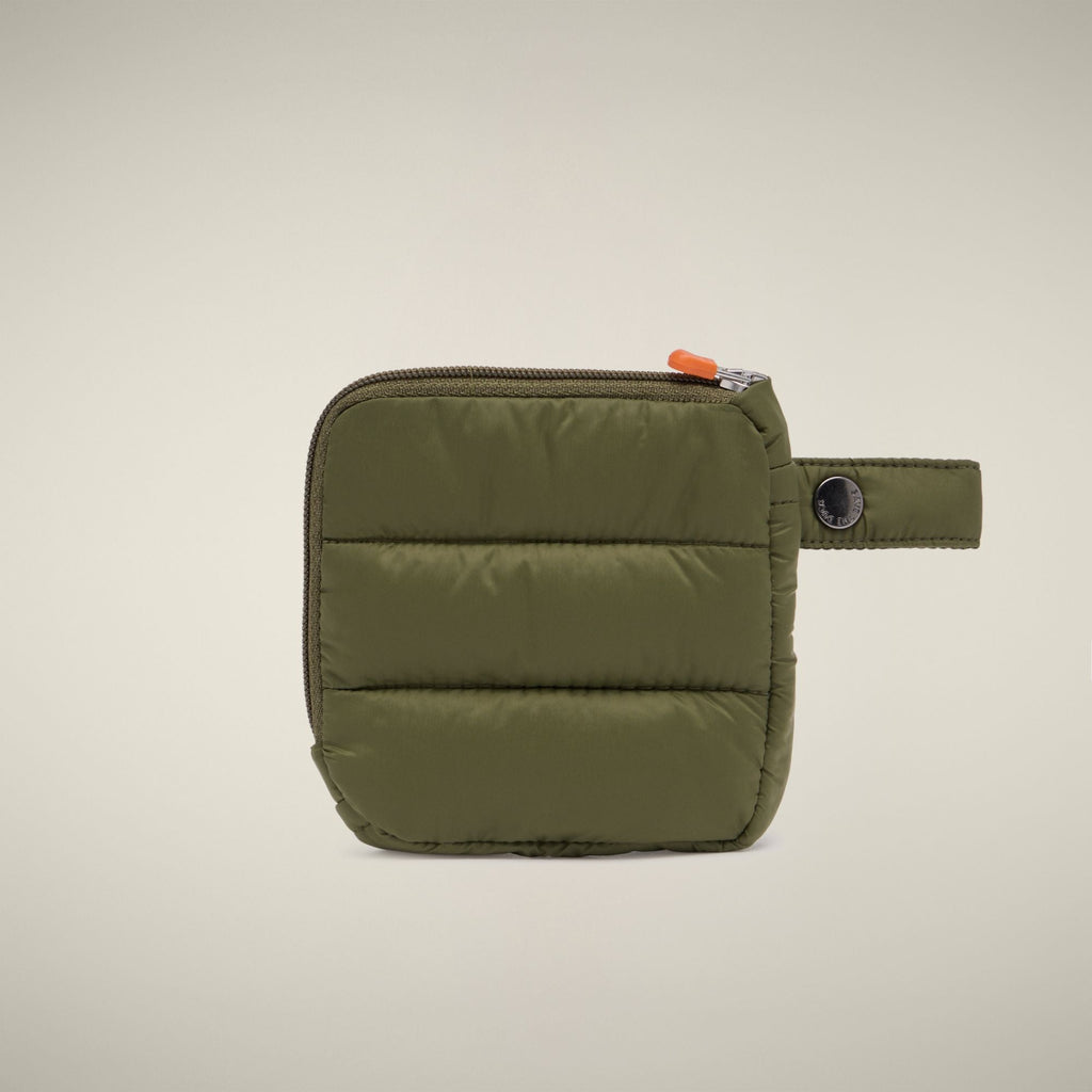 Unisex Puffer Wallet Bo in Dusty Olive