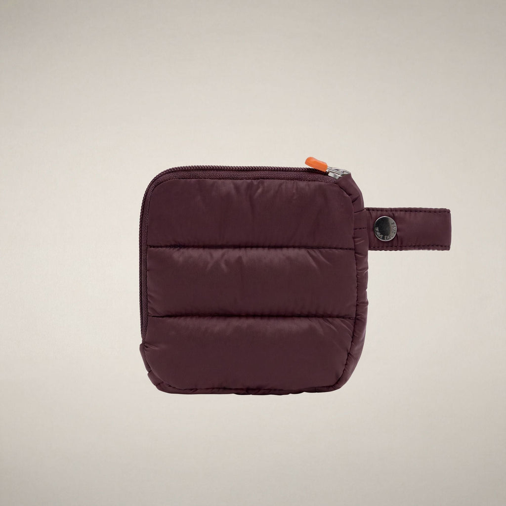 Unisex Puffer Wallet Bo in Burgundy Black