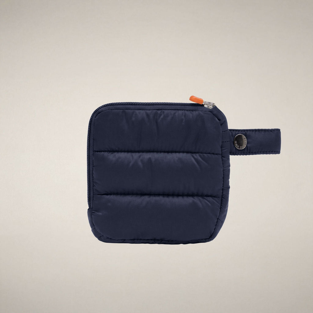 Unisex Puffer Wallet Bo in Blue Black