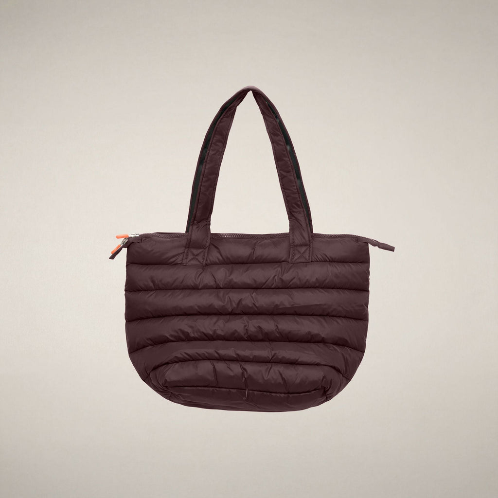 Unisex Padded Shopper Bag Caron in Burgundy Black