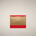 Unisex bag Giah in Khaki Brown and Jack Red