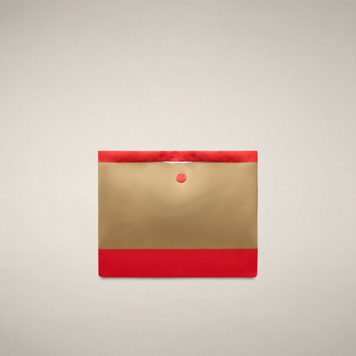 Unisex bag Giah in Khaki Brown and Jack Red