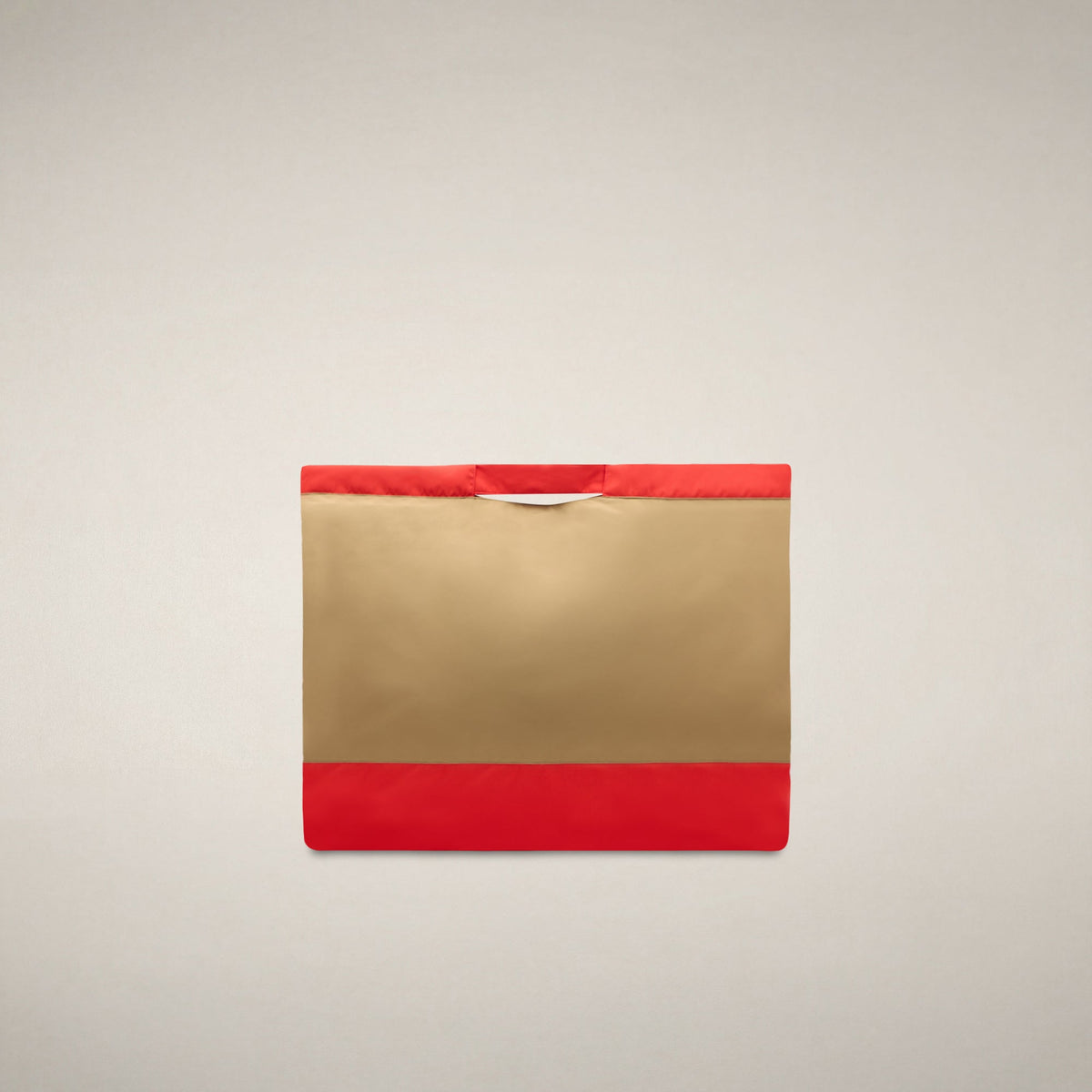 Unisex bag Giah in Khaki Brown and Jack Red