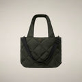 Unisex Quilted Bag Sely in Snake Green
