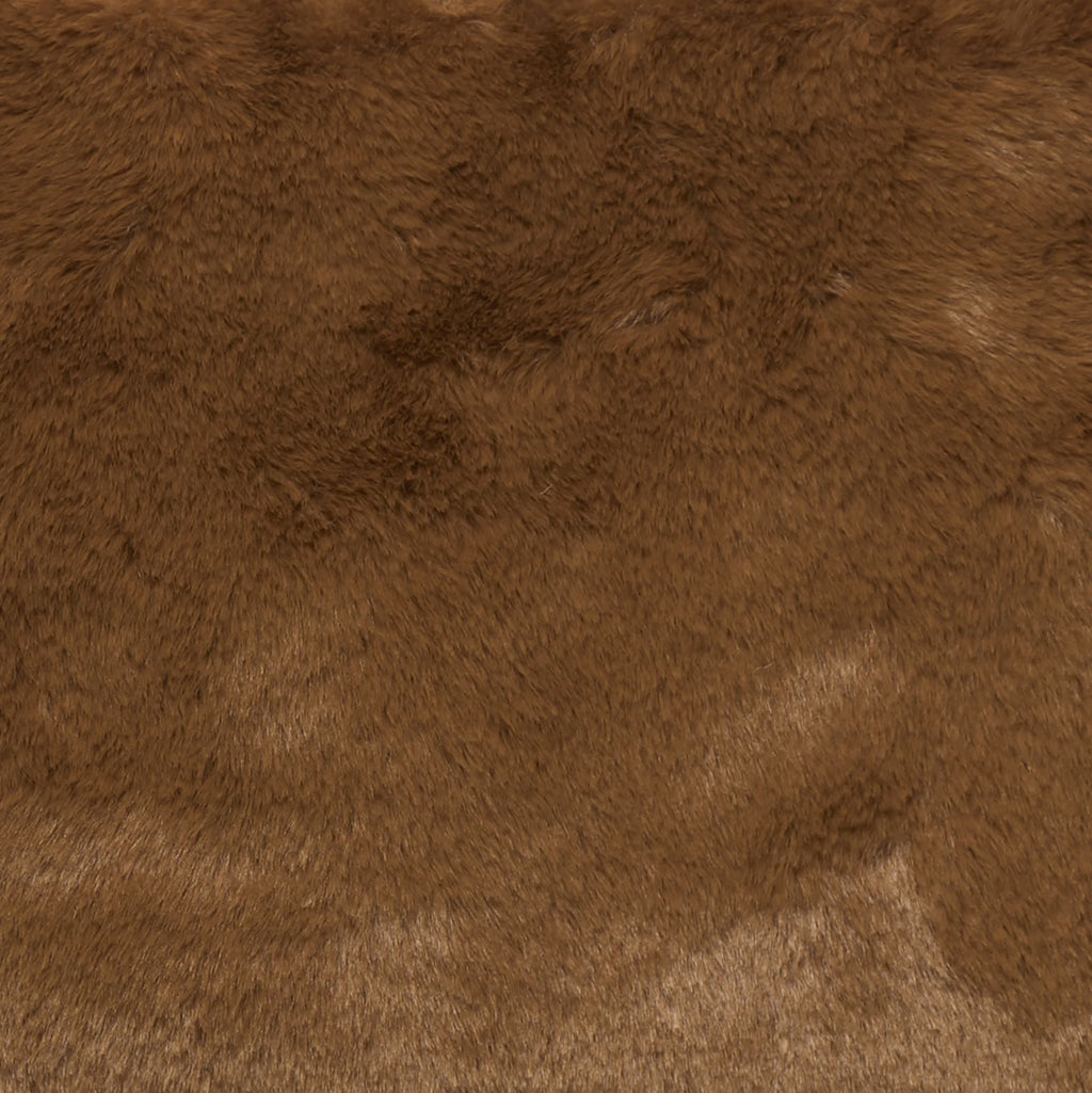 Unisex Faux Fur Bucket Bag Loly in Noisette Brown