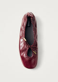 Rosalind Ballerinas aus burgunderrotem Lackleder