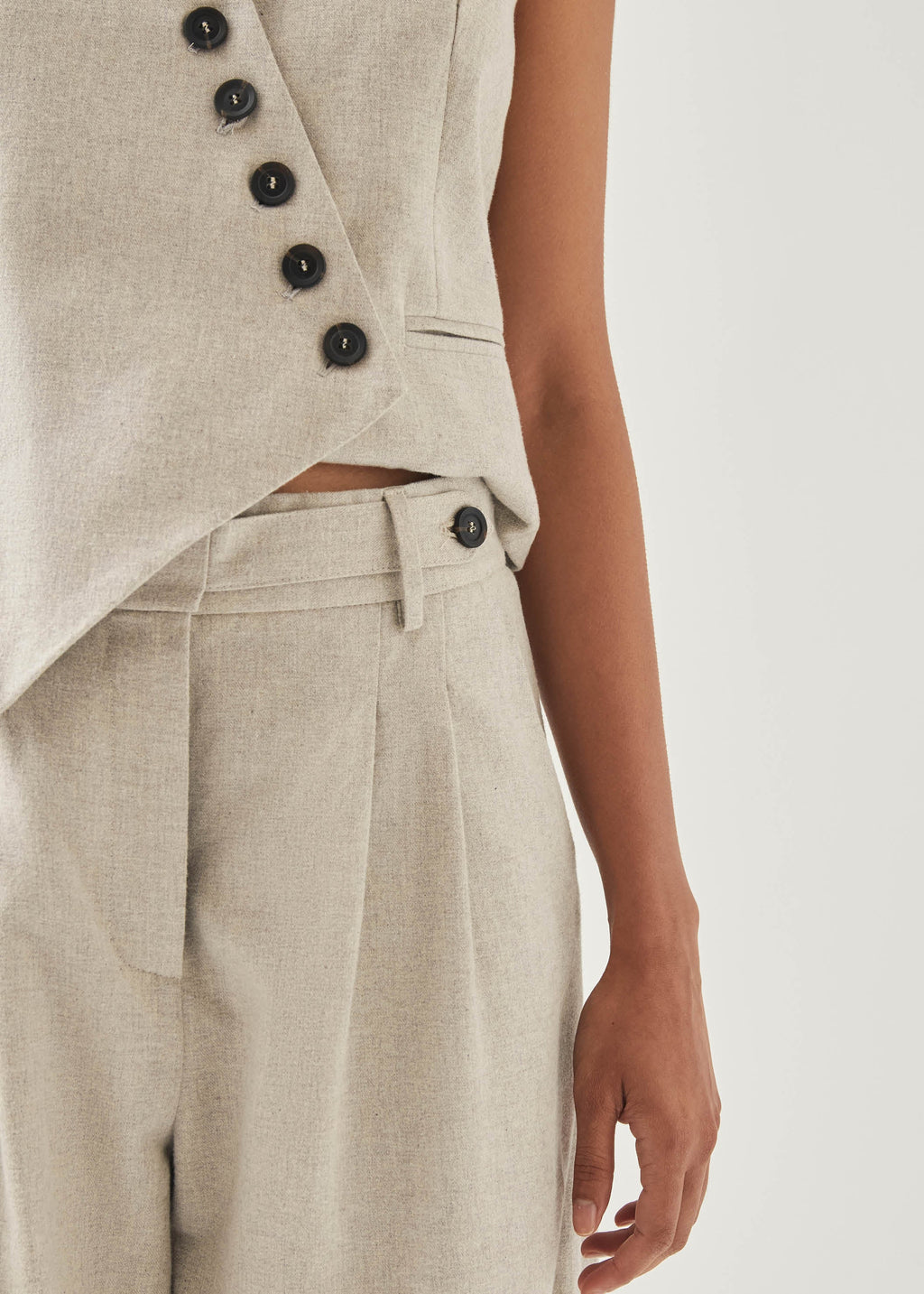 Meran Crèmekleurige Pantalon