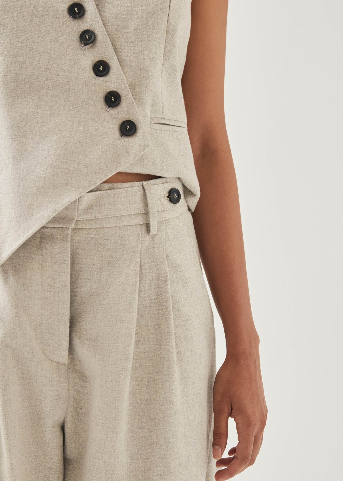 Meran Crèmekleurige Pantalon