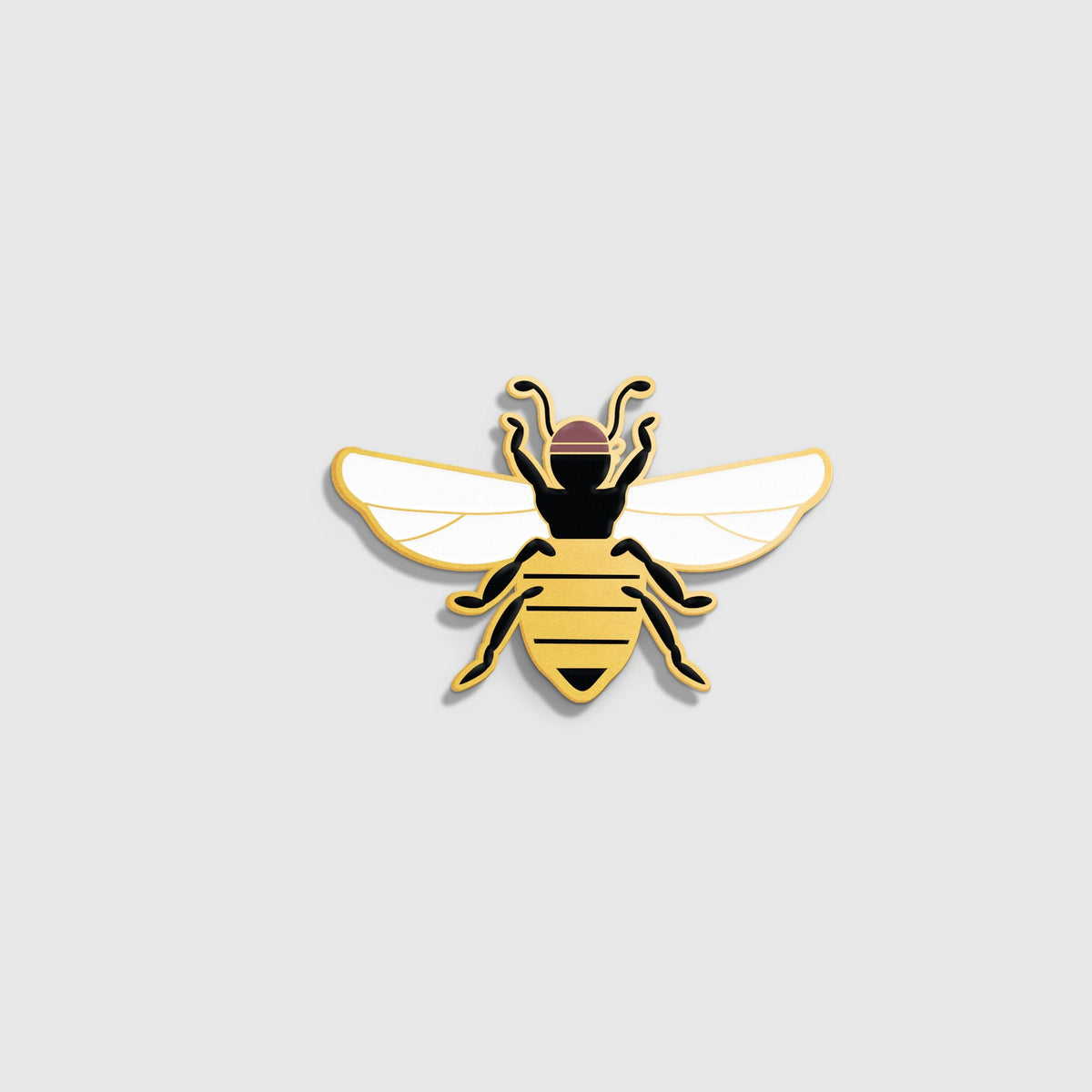 Busy Bee Enamel Pin - White