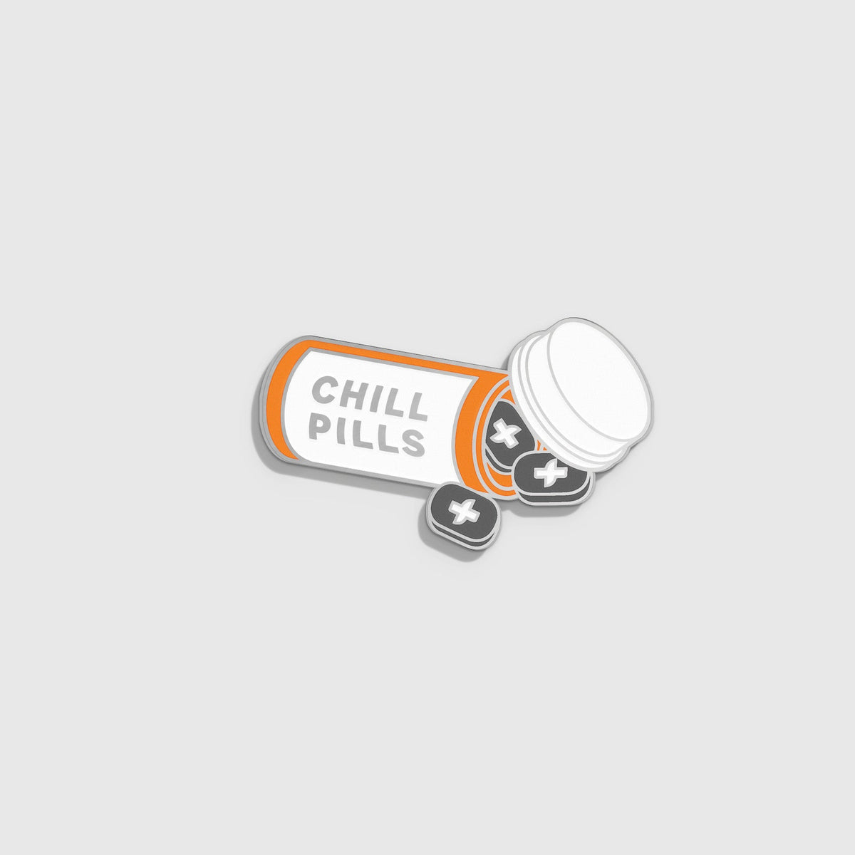 Chill Pills Enamel Pin - Orange