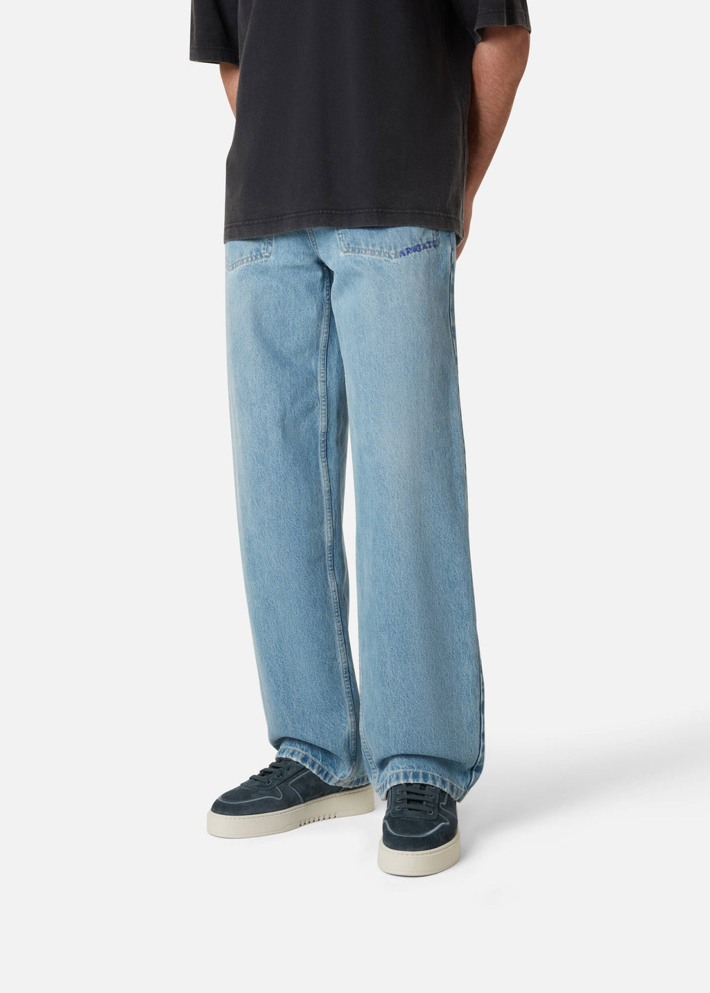 Orbit Embroidery Sneaker - Dark Blue/Off White - image 6
