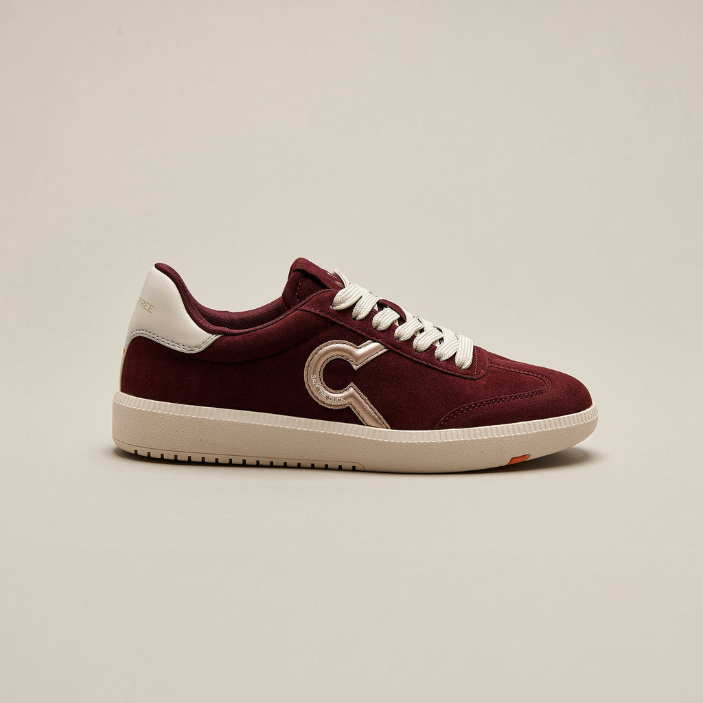 Woman's sneaker Gaia in bordeaux