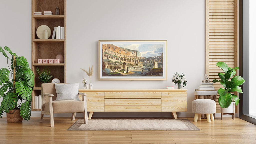 Frame My TV Samsung The Frame  32" Alloy Scoop Frame In Pale Gold - FRM-AL-SC-GLD-32 - image 3