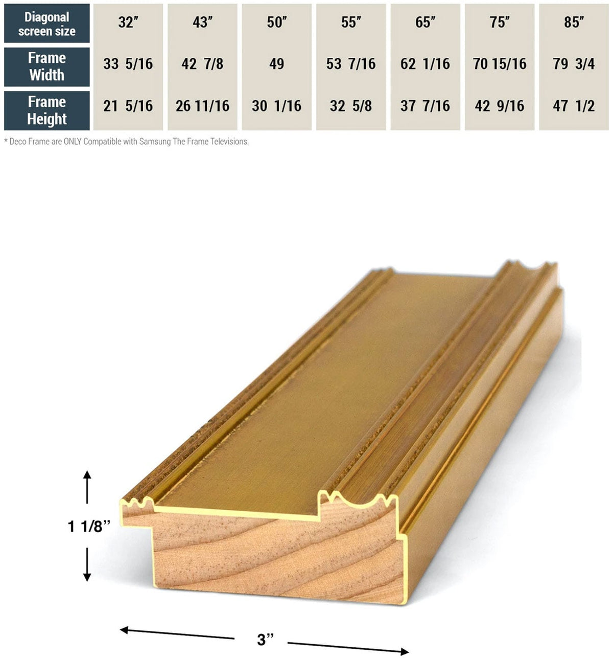 Frame My TV Samsung The Frame  98" Premiere Frame In Antique Gold - FRM-SF-D5179-98-2026 - image 7