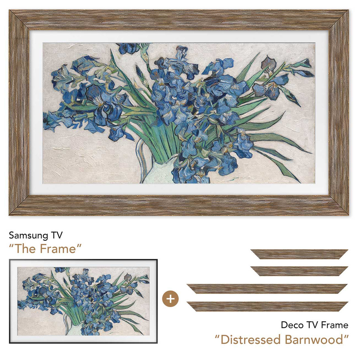 Frame My TV Samsung The Frame  50" Premiere Frame In Distressed Barnwood - FRM-SF-D4130-50 - image 6