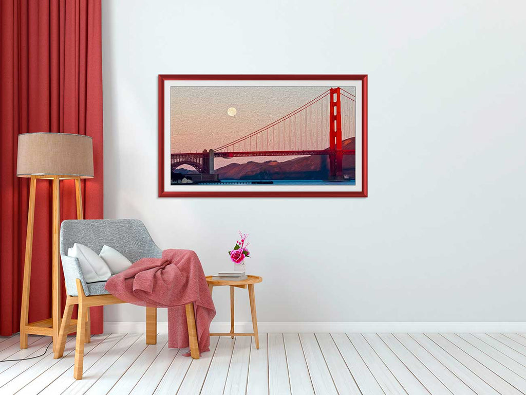 Frame My TV Samsung The Frame  50" Alloy Prismatic Frame In Candy Apple Red - FRM-AL-PR-RED-50 - image 7