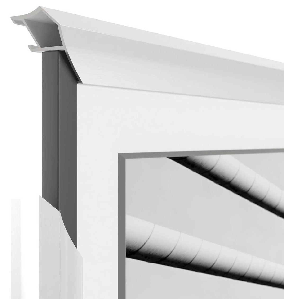 Frame My TV Samsung The Frame  50" Alloy Prismatic Frame In Pure White - FRM-AL-PR-WHT-50 - image 1