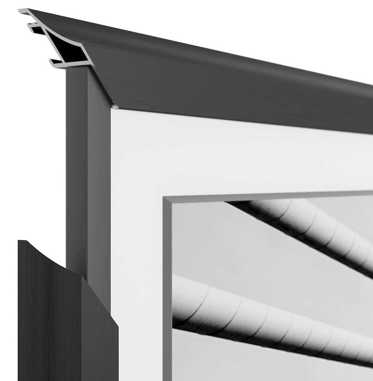 Frame My TV Samsung The Frame  50" Alloy Scoop Frame In Anodized Black - FRM-AL-SC-BLK-50 - image 1