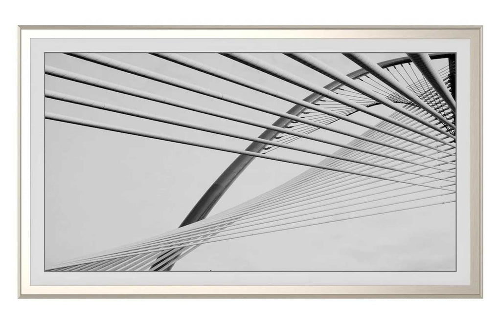 Frame My TV Samsung The Frame  65" Alloy Scoop Frame In German Silver - FRM-AL-SC-GSL-65 - image 2