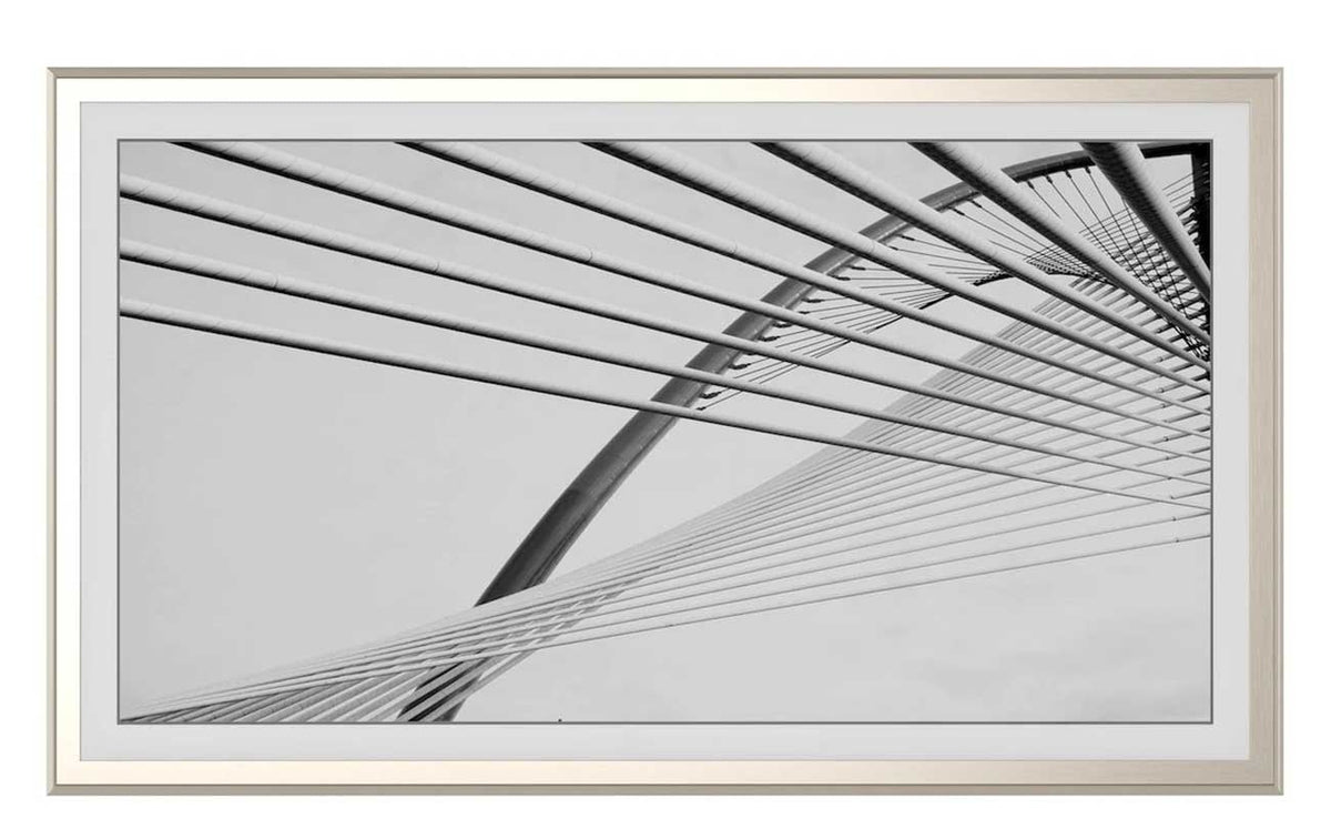Frame My TV Samsung The Frame  65" Alloy Scoop Frame In German Silver - FRM-AL-SC-GSL-65 - image 2