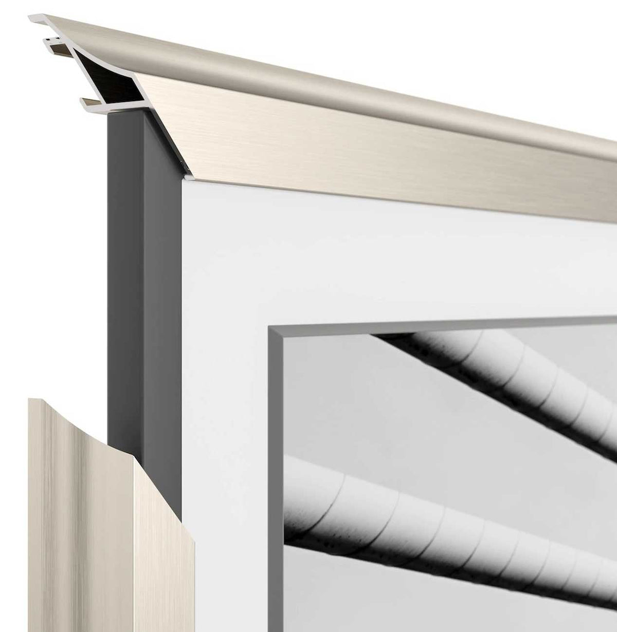Frame My TV Samsung The Frame  65" Alloy Scoop Frame In German Silver - FRM-AL-SC-GSL-65 - image 1