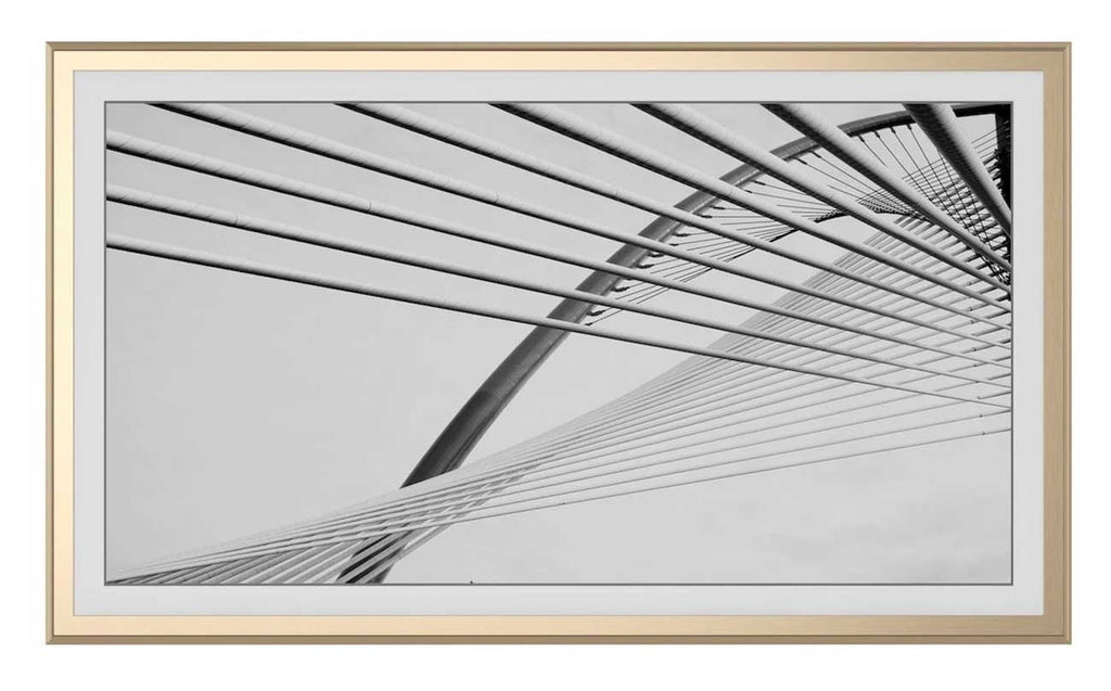 Frame My TV Samsung The Frame  32" Alloy Scoop Frame In Pale Gold - FRM-AL-SC-GLD-32 - image 2
