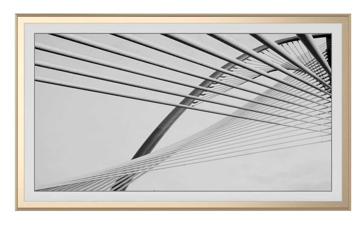 Frame My TV Samsung The Frame  32" Alloy Scoop Frame In Pale Gold - FRM-AL-SC-GLD-32 - image 2