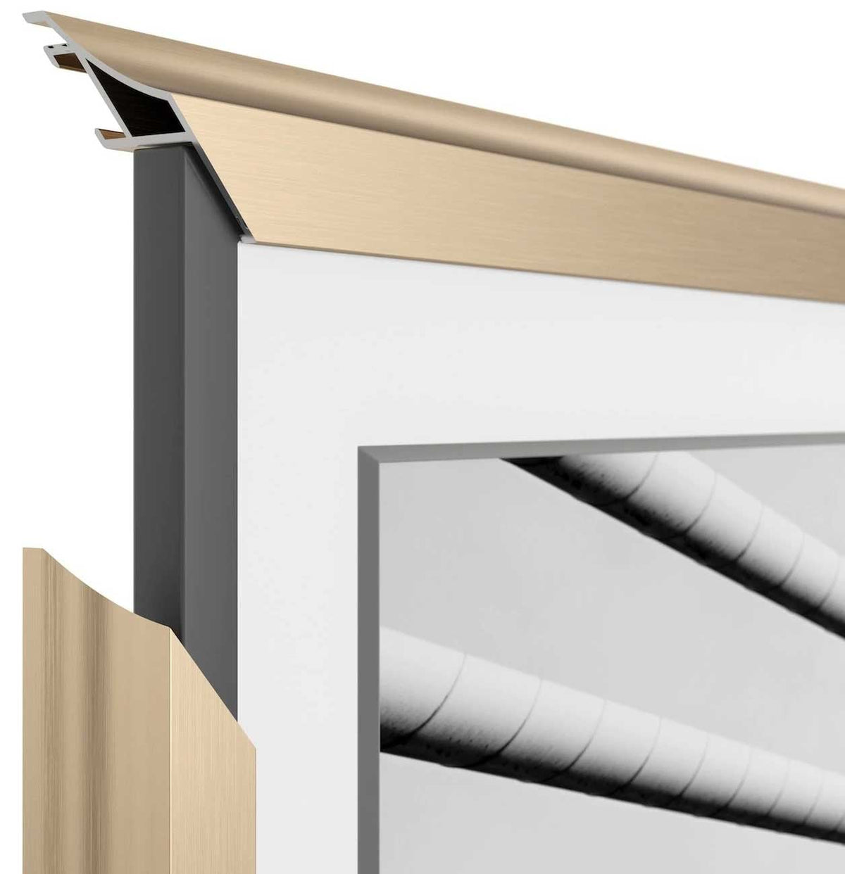 Frame My TV Samsung The Frame  32" Alloy Scoop Frame In Pale Gold - FRM-AL-SC-GLD-32 - image 1
