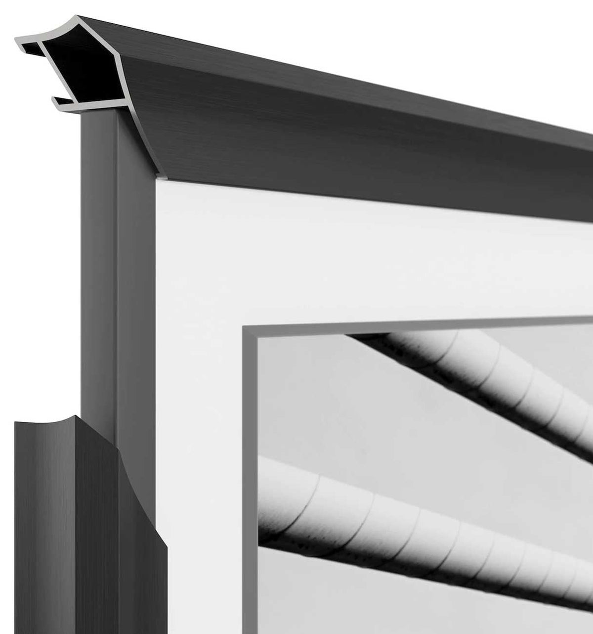 Frame My TV Samsung The Frame  65" Alloy Prismatic Frame In Anodized Black - FRM-AL-PR-BLK-65 - image 1