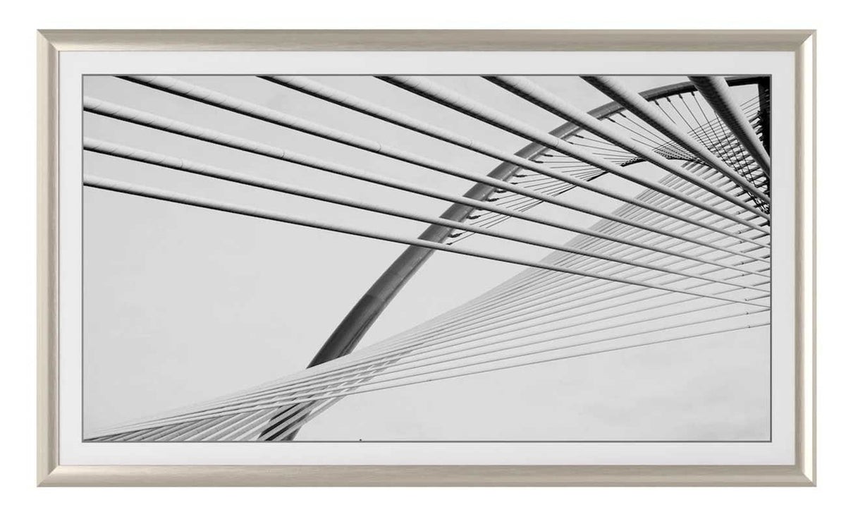 Frame My TV Samsung The Frame  75" Alloy Prismatic Frame In German Silver - FRM-AL-PR-GLS-75 - image 2