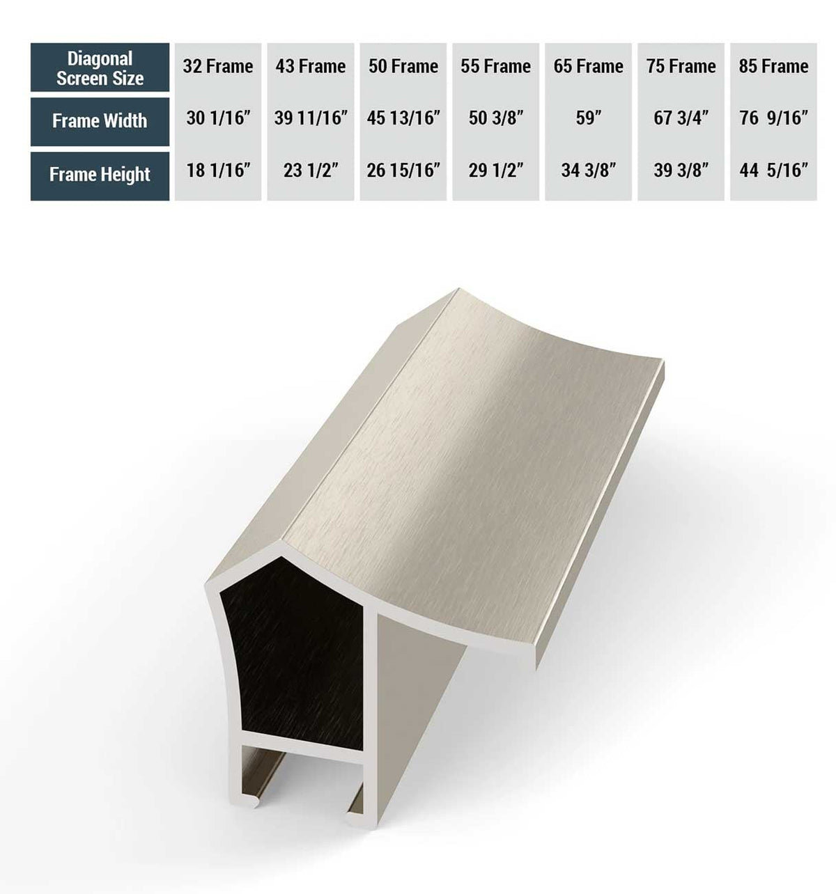 Frame My TV Samsung The Frame  75" Alloy Prismatic Frame In German Silver - FRM-AL-PR-GLS-75 - image 5