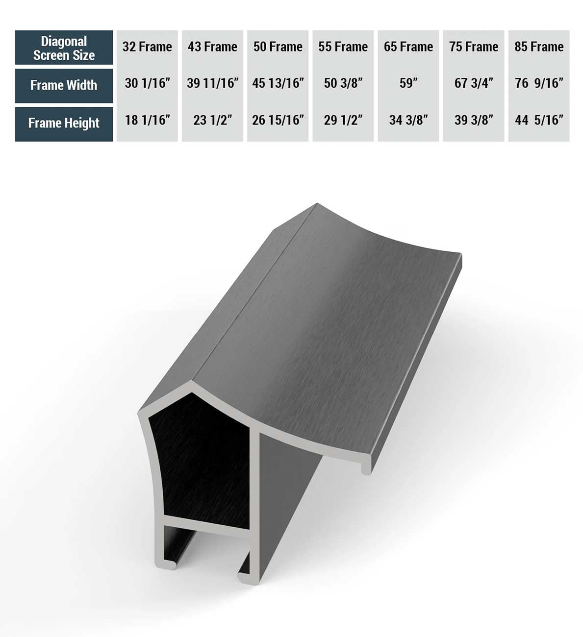Frame My TV Samsung The Frame  85" Alloy Prismatic Frame In Graphite - FRM-AL-PR-GPH-85 - image 5