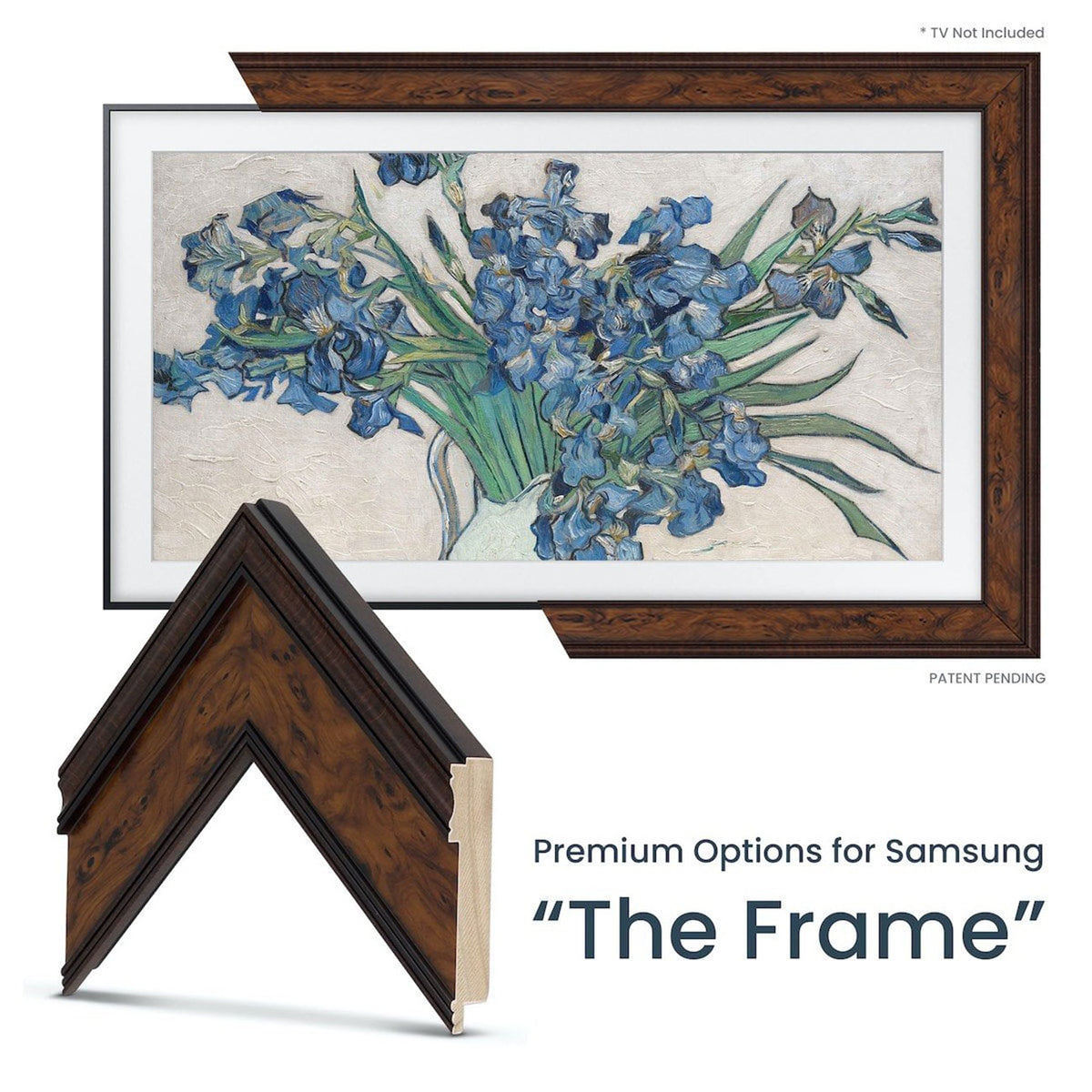 Frame My TV Samsung The Frame  65" Premiere Frame In Burlwood - FRM-SF-D4165-65 - image 2
