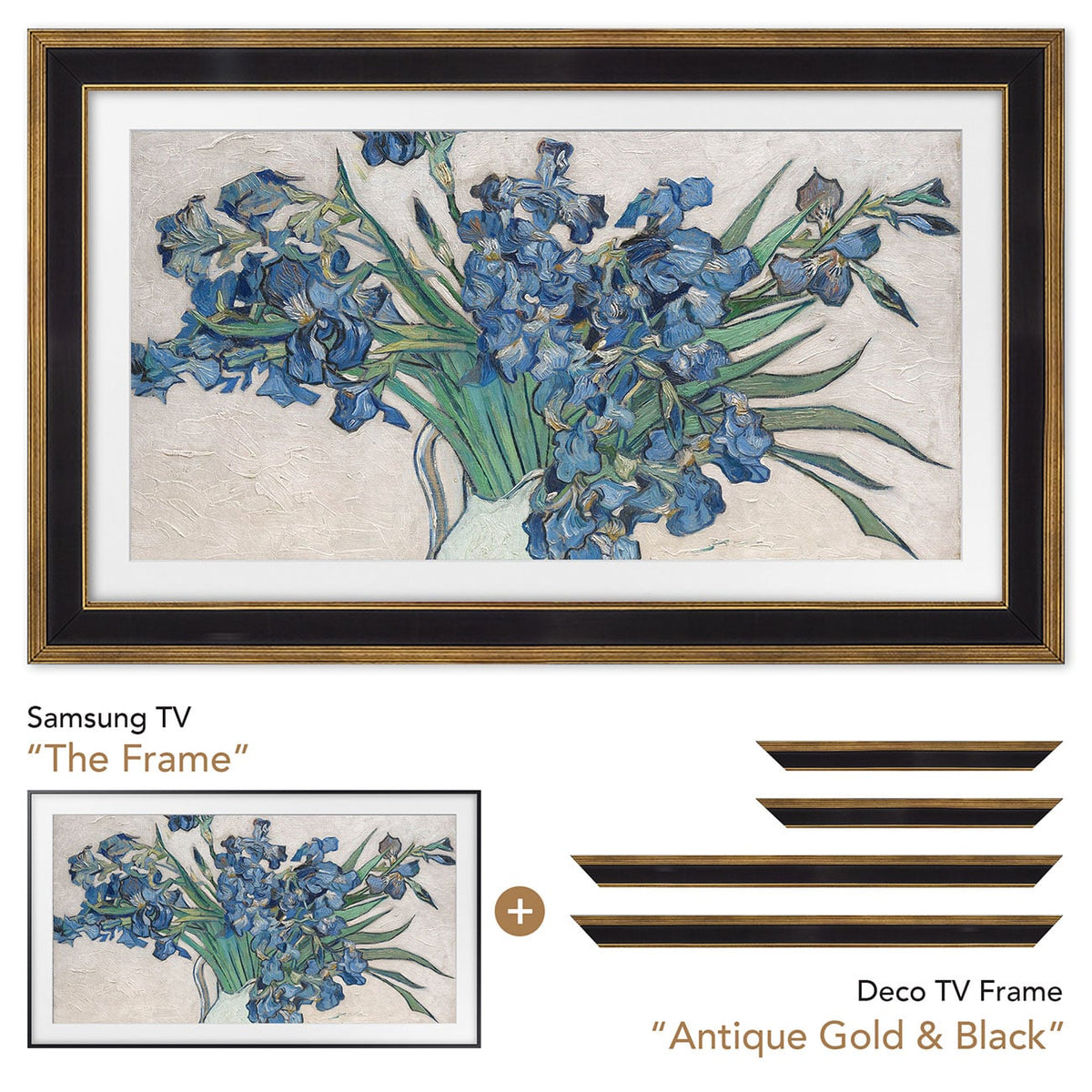 Frame My TV Samsung The Frame  43" Premiere Frame In Antique Gold & Black - FRM-SF-D5183-43 - image 6