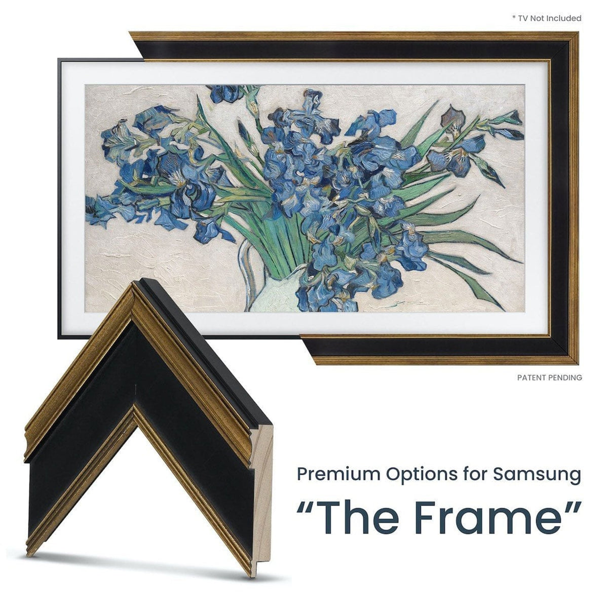 Frame My TV Samsung The Frame  32" Premiere Frame In Antique Gold & Black - FRM-SF-D5183-32 - image 2