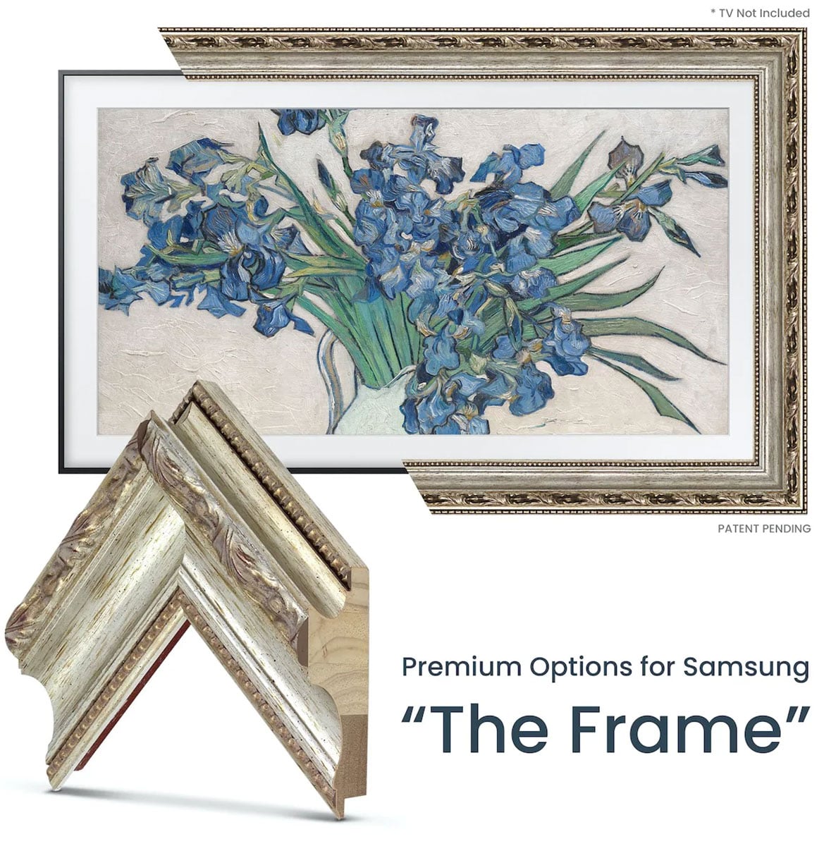 Frame My TV Samsung The Frame  98" Premiere Frame In Ornate Silver - FRM-SF-P1010-98-2026 - image 2