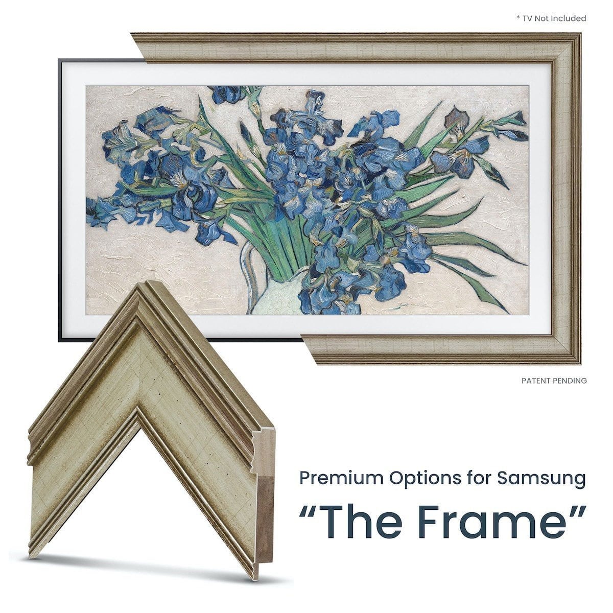 Frame My TV Samsung The Frame  55" Premiere Frame In Champagne - FRM-SF-D5180-55 - image 2
