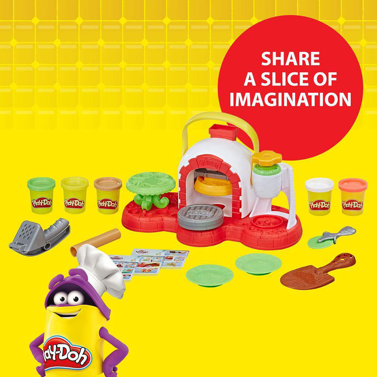 Hasbro Play-Doh Kitchen Creations Stamp 'n Top Pizza Oven Playset - HSBG2921 - image 6