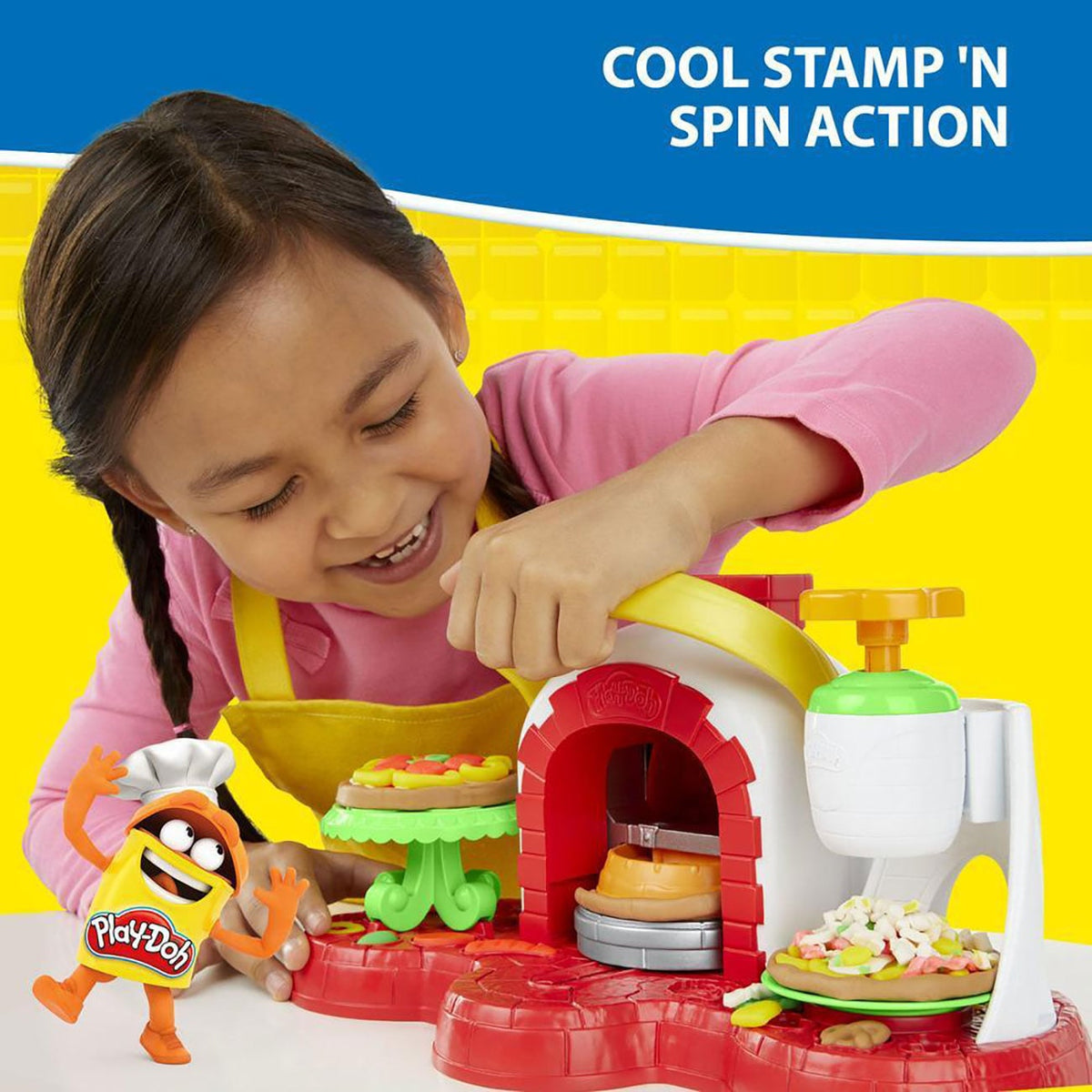 Hasbro Play-Doh Kitchen Creations Stamp 'n Top Pizza Oven Playset - HSBG2921 - image 3
