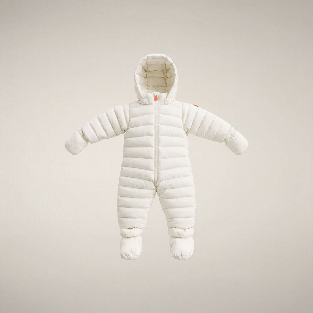 Unisex Baby Padded Overall Storm in Off White