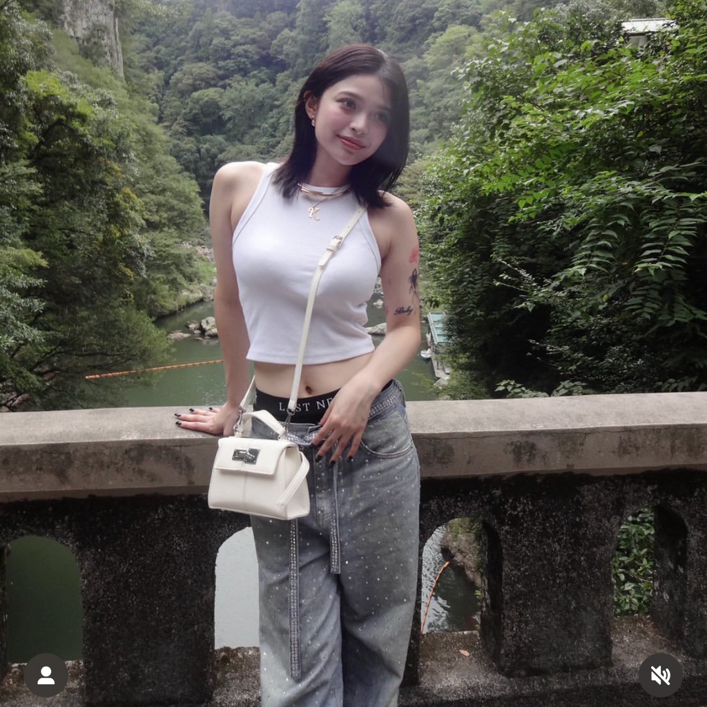 VYBES Rhinestone Baggy Pants
