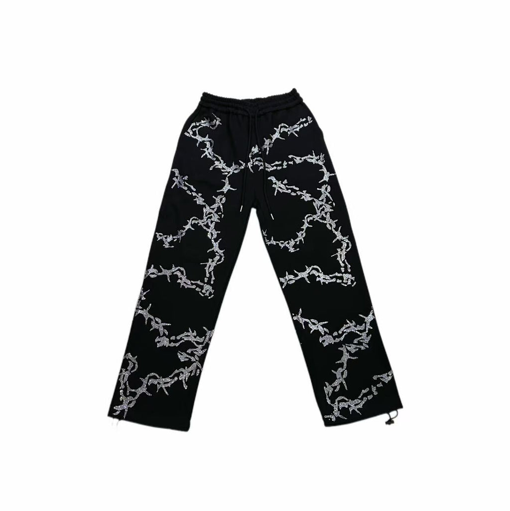 VYBES Rhinestone Thorn Sweatpants