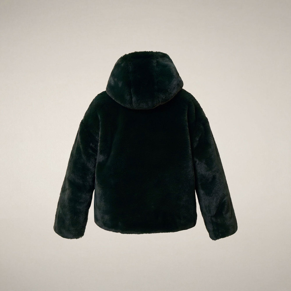 Girls' Reversible Faux Fur Coat Akiko in Nori Green