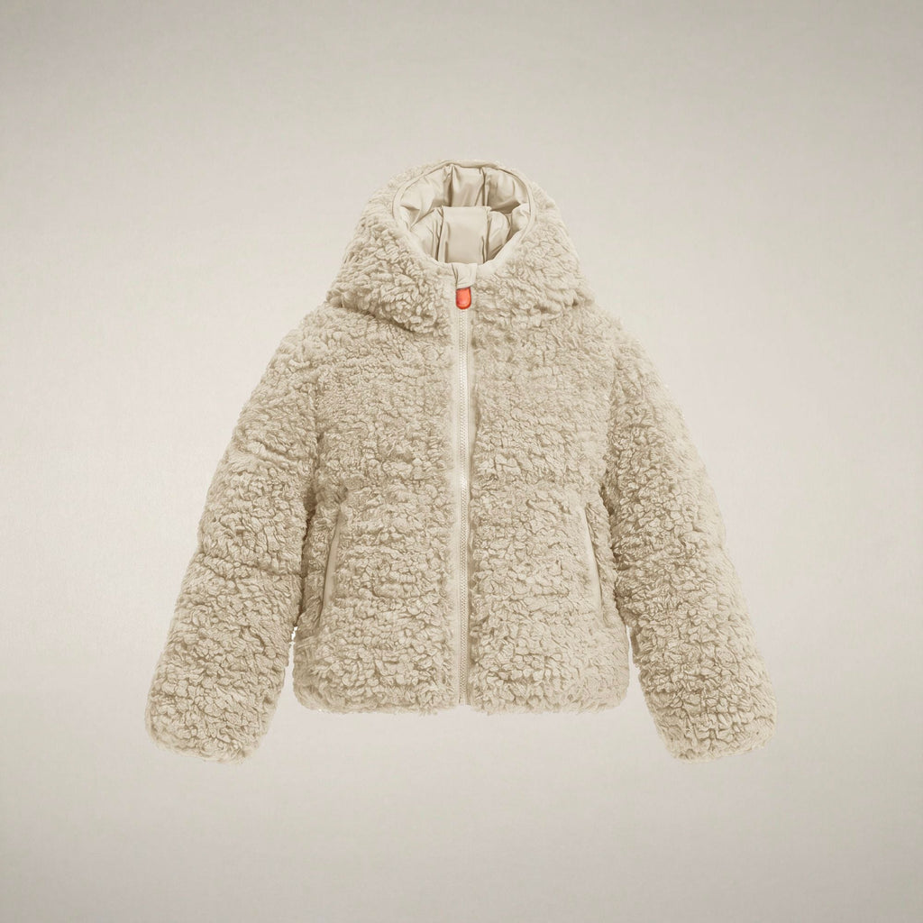 Girls' Faux Fur Jacket Kenda in Shore Beige