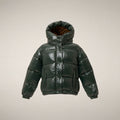 Girls' Cropped Puffer Jacket Uma in Nori Green
