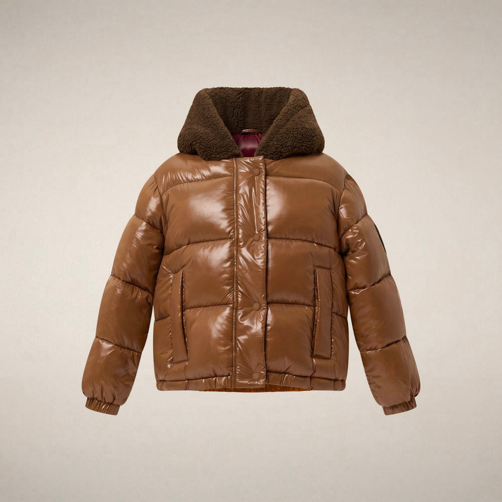 Girls' Bomber Jacket Ulla in Noisette Brown