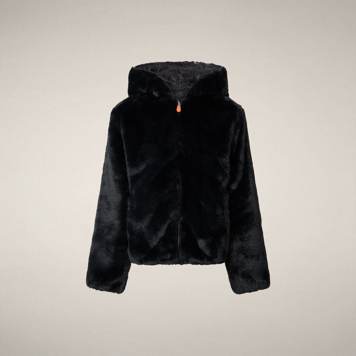 Girls' Reversible Faux Fur Jacket Chloe in Black