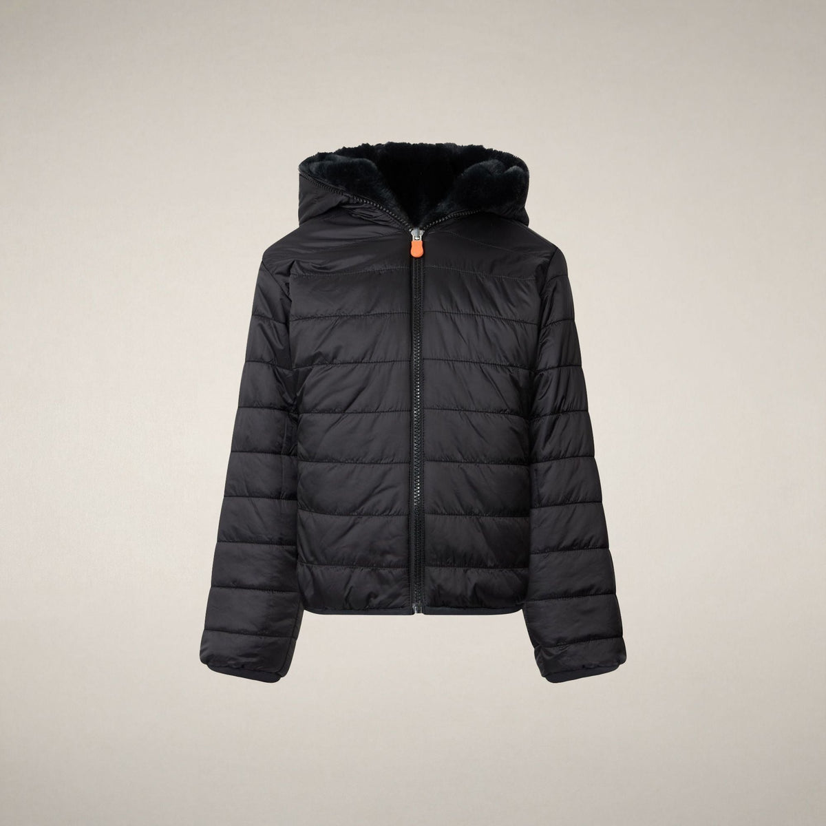 Girls' Reversible Faux Fur Jacket Chloe in Black