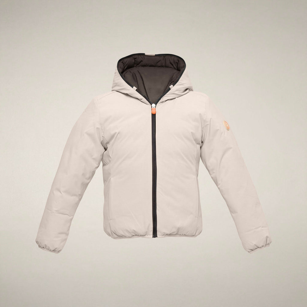Boys' Reversible Puffer Jacket Oliver in Rainy Beige