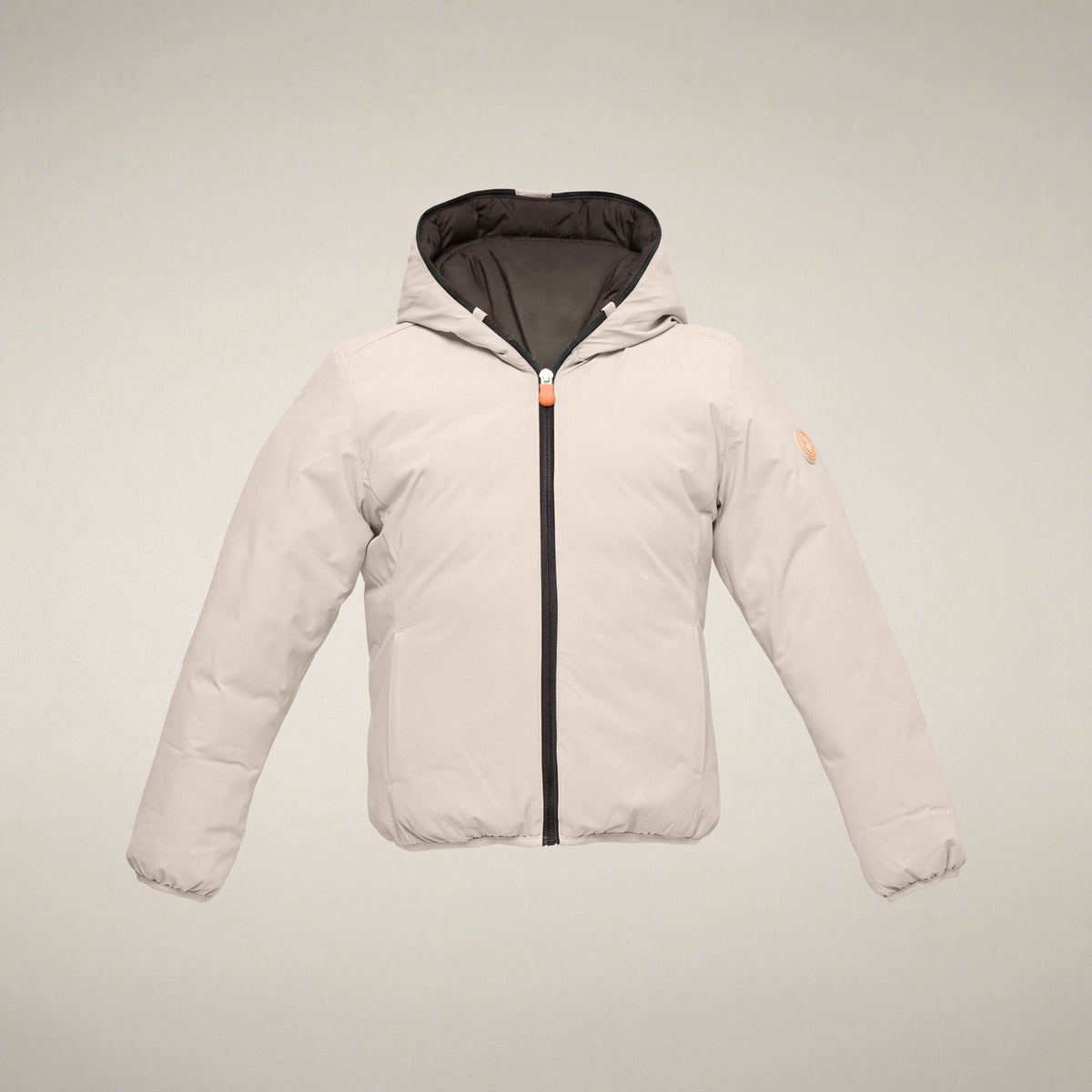 Boys' Reversible Puffer Jacket Oliver in Rainy Beige